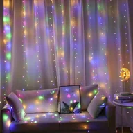 Oświetlenie świąteczne - Kurtyna Ledowa 300 lampek LED 3m x 3m MULTICOLOR / WIELOKOLOROWY - miniaturka - grafika 1