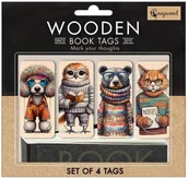 Zakładki do książek - Zakładki drewniane do książki Zwierzaki - Cozywood - miniaturka - grafika 1