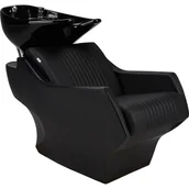 Myjki fryzjerskie - Profesjonalna Myjnia Fryzjerska Ayala Techno Umywalka: Czarna, Przeszycie: Tak - miniaturka - grafika 1