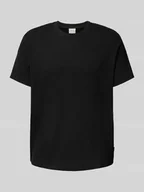 Koszulki męskie - T-shirt z prążkowanym okrągłym dekoltem - miniaturka - grafika 1