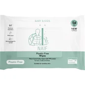 Chusteczki nawilżane - Naif Baby & Kids Plastic Free Wipes chusteczki nawilżane dla dzieci od urodzenia 54 szt. - miniaturka - grafika 1