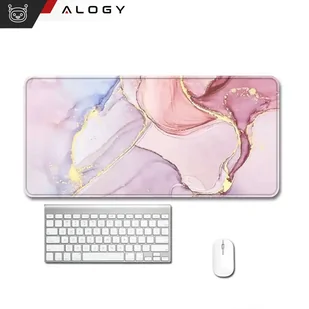 Podkładka na biurko pod myszkę mysz klawiaturę Mata ochronna antypoślizgowa gamingowa XXL 88x40 Alogy Marmur Różowa - Podkładki pod mysz Podkładka na biurko pod myszkę mysz klawiaturę Mata ochronna antypoślizgowa gamingowa XXL 88x40 Alogy Marmur Różowa - Podkładki pod mysz - miniaturka - grafika 16