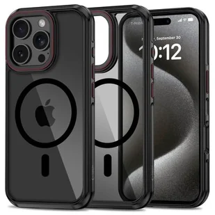 Etui TECH-PROTECT MagHybrid MagSafe do Apple iPhone 16 Pro Max Czarno-czerwony - Etui i futerały do telefonów - miniaturka - grafika 1