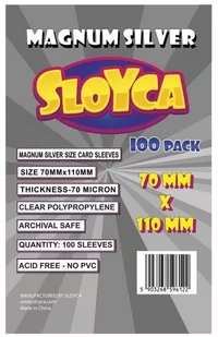 SLOYCA Koszulki Magnum Silver 70x110mm (100szt) - Akcesoria do gier planszowych - miniaturka - grafika 1