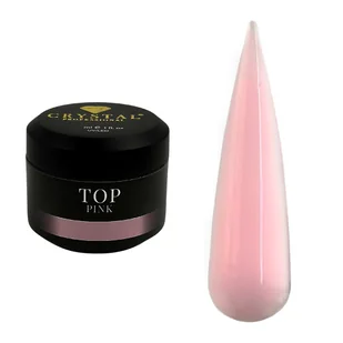 Top Pink Crystal Professional – kamuflujący top hybrydowy UV/LED - 15ml - Utwardzacze do paznokci - miniaturka - grafika 1