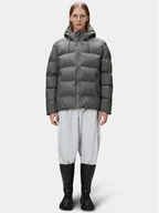 Kurtki damskie - Rains Kurtka zimowa 15120 Szary Regular Fit - miniaturka - grafika 1