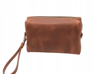 Skórzana kosmetyczka Organizer Portfel Travel Bag walizka podróżna - Kosmetyczki, organizery i kuferki - miniaturka - grafika 1