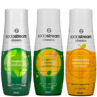 3x Syrop Sodastream 440ml Mojito + Ginger Ale + Mandarynka - Syropy i koncentraty owocowe - miniaturka - grafika 1