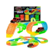 Tory, garaże, parkingi - Tor samochodowy świecący w ciemności z autkiem Lena - miniaturka - grafika 1