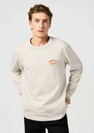 Bluzy męskie - WRANGLER SMALL LOGO CREW OAT MELEE 112364090 S - miniaturka - grafika 1
