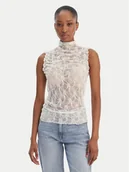 Bluzki damskie - Vero Moda Bluzka Lisa 10337963 Biały Tight Fit - miniaturka - grafika 1