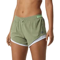 Spodnie sportowe damskie - Spodenki New Balance WS11279OLF - zielone - miniaturka - grafika 1