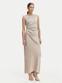 Sukienki - Rinascimento Sukienka wieczorowa CFC0127548003 Beżowy Regular Fit - miniaturka - grafika 1