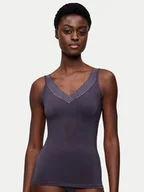 Piżamy damskie - Triumph Top Feel Of Modal 10221637 Szary Slim Fit - miniaturka - grafika 1