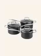 Patelnie - Le Creuset 3-Cz. Zestaw Profesjonalnych Garnków Aluminium Antihaft schwarz - miniaturka - grafika 1