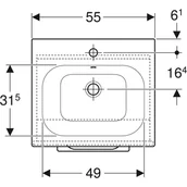Szafki łazienkowe - Geberit Selnova Umywalka z szafką 55x50,2 cm orzech włoski jasny 501.251.00.1 - odbiór osobisty: Kraków, Warszawa - miniaturka - grafika 1