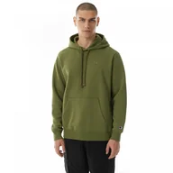 Bluzy sportowe męskie - Męska bluza dresowa nierozpinana z kapturem Champion Crewneck Hooded Sweatshirt - zielona - CHAMPION - miniaturka - grafika 1