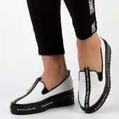 Półbuty damskie - Białe półbuty damskie na platformie S.Barski 260 - S.BARSKI - miniaturka - grafika 1