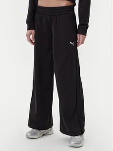 Puma Spodnie dresowe Ess 629804 Czarny Wide Leg - Spodnie sportowe damskie - miniaturka - grafika 1
