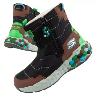 Śniegowce Skechers Jr 402216 (kolor Brązowy, rozmiar 29) - Śniegowce damskie - miniaturka - grafika 1