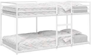 vidaXL Łóżko piętrowe bez materaca, białe, 100x190 cm, stal - Łóżka dla dzieci i młodzieży - miniaturka - grafika 1