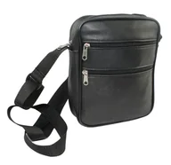 Torby męskie - Skórzana Torba Męska Średnia Pionowa Skóra Naturalna Czarna Antoszczyk (PL) 21 x 17 x 5 [cm] - miniaturka - grafika 1