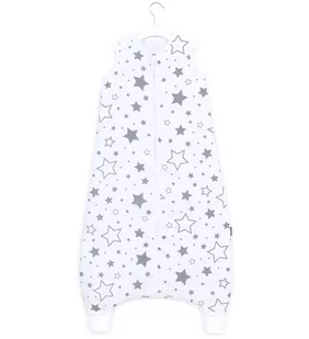 MAMO-TATO Śpiworek niemowlęcy muślinowy z nogawkami 80 - 98 "M" - Duże gwiazdy - Śpiworki dla dzieci - miniaturka - grafika 1