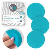 Akcesoria do oczyszczania twarzy - Loffme Loffme, Wielorazowe płatki kosmetyczne, turkusowe - miniaturka - grafika 1