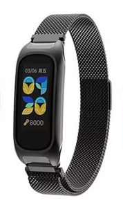 Pasek Metalowy z Zapięciem na Magnes Braders Bransoleta do Oppo Band czarny - Akcesoria do smartwatchy - miniaturka - grafika 3