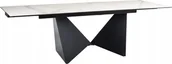 Stoły - Signal Stół PETERSON CERAMIC 160-240X90 biały Statuario Venato/ czarny mat - miniaturka - grafika 1