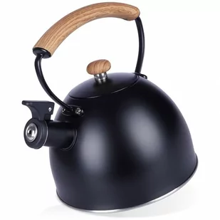 Czajnik z gwizdkiem stalowy czarny 2,5 l kod: O-199003 - Czajniki na gaz - miniaturka - grafika 1
