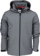 Kurtki męskie - Kurtka Przejściowa Softshell Z Kapturem Męska Ozoshi Kazaiuki Grafit r L - miniaturka - grafika 1