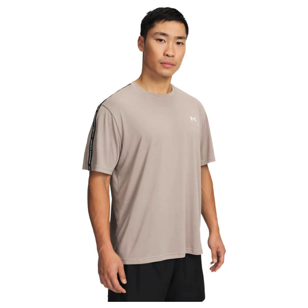 Koszulka męska Under Armour Tech Taping SS Timberwolf Taupe/Black/White XXL