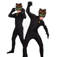 Stroje karnawałowe - Przebranie czarnego kota kostium komplet dla dzieci 120-130 - miniaturka - grafika 1
