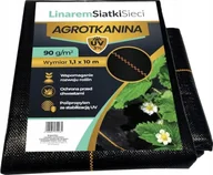 Agrowłókniny - Linarem SiatkiSieci AGROTKANINA 90G 1,1x10m CZARNA AGROWŁÓKNINA UV 3% - miniaturka - grafika 1