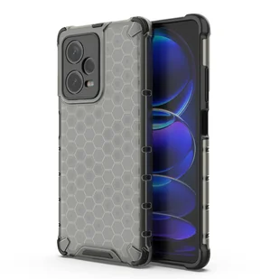Honeycomb etui do Xiaomi Redmi Note 12 Pro+ pancerny hybrydowy pokrowiec czarne - Etui i futerały do telefonów - miniaturka - grafika 1