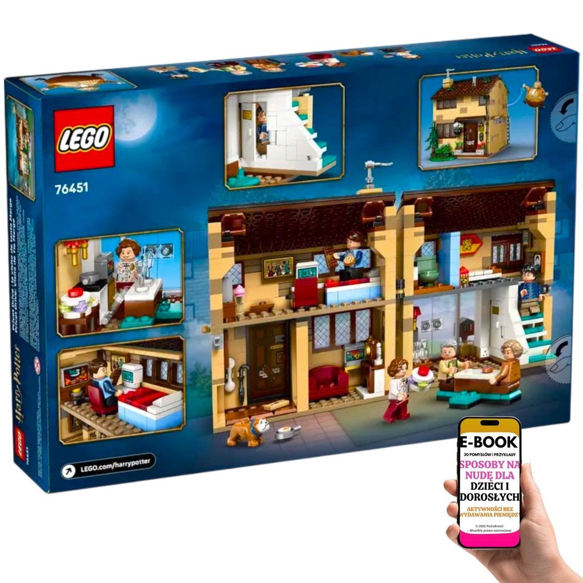 Magiczny zestaw LEGO Harry Potter™ z domem przy Privet Drive (76451) – PREZENT DLA DZIECKA, które kocha czarodziejskie historie + EBOOK-3