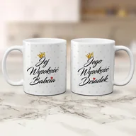 Kubki - Zestaw kubków - Jej Wysokość Babcia i Jego Wysokość Dziadek - miniaturka - grafika 1