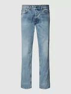 Spodnie męskie - Jeansy o kroju straight fit z bawełny ekologicznej - miniaturka - grafika 1