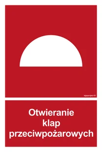 BB010 OTWIERANIE KLAP PRZECIWPOŻAROWYCH, TS - PŁYTA TD FOTOLUMINESCENCYJNA; (100X148MM) - Systemy ekspozycyjne i znaki informacyjne - miniaturka - grafika 1