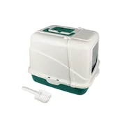 Kuwety dla kotów - Teo Happet Kuweta kryta Happet zielona - miniaturka - grafika 1