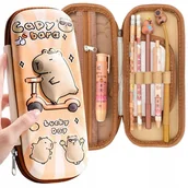 Piórniki - PIÓRNIK szkolny KAPIBARA z WYPOSAENIEM dla dzieci 3D do szkoły piankowy EVA - miniaturka - grafika 1