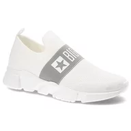 Sneakersy damskie - Białe Sneakersy Big Star Modne Wiosenne Buty Damskie - miniaturka - grafika 1
