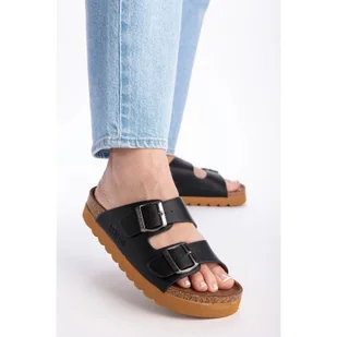 Klapki damskie Big Star LL274477 czarne - Klapki i japonki damskie - miniaturka - grafika 1