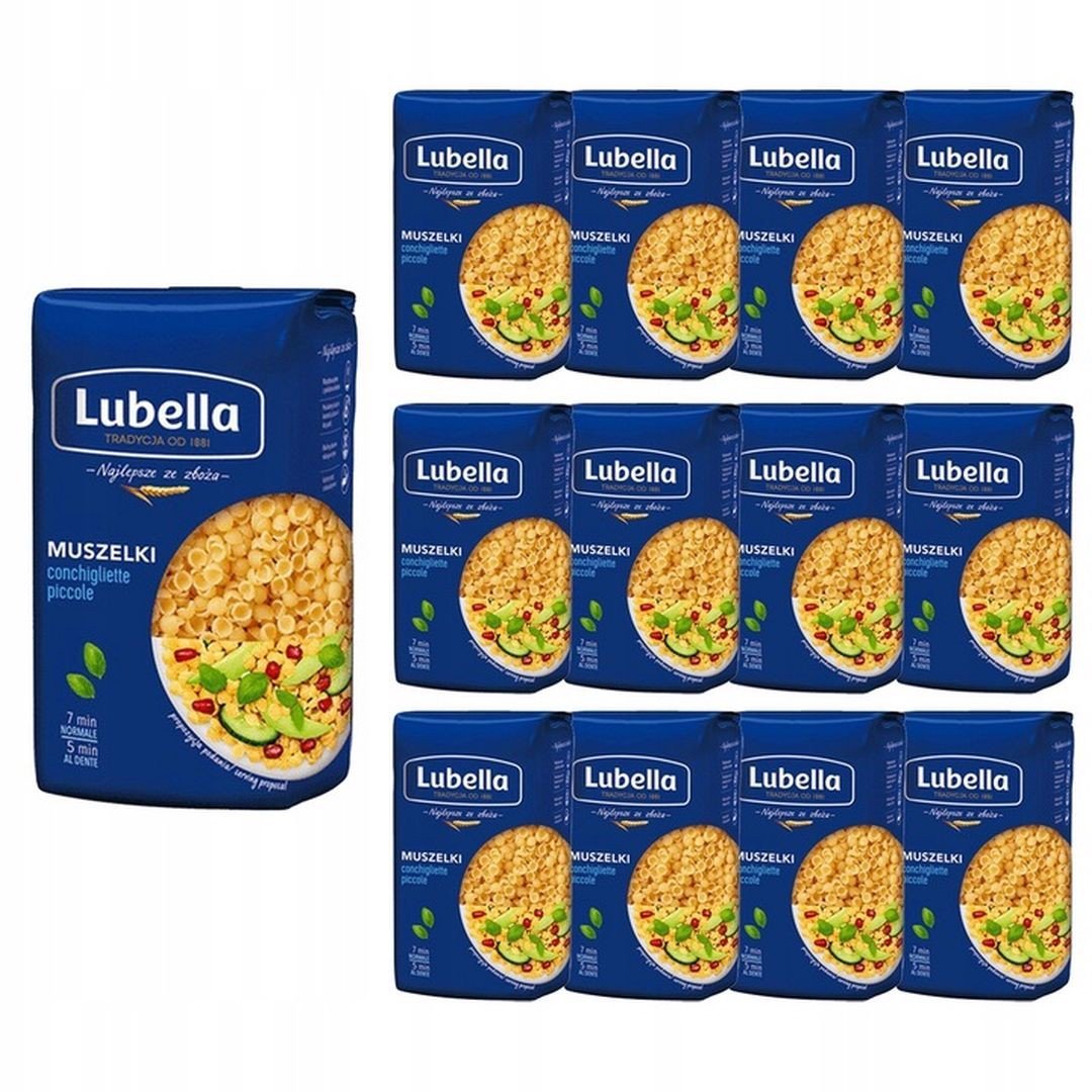 LUBELLA Makaron muszelki 400 g x 12 sztuk
