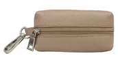 Etui na klucze - ETUI NA KLUCZE PILOTY SAMOCHODOWE SKÓRZANE KOLOR BEŻOWY 11CM - miniaturka - grafika 1