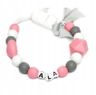 Akcesoria do smoczków - Silikonowa zawieszka do smoczka z imieniem ALA - miniaturka - grafika 1