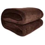 Koce - Koc TAGO 200 x 220 cm ciemnobrązowy - miniaturka - grafika 1