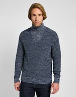 Swetry męskie - LEE MĘSKI SWETER LEE HALF ZIP KNIT MOOD INDIGO 112355674 - Lee - miniaturka - grafika 1