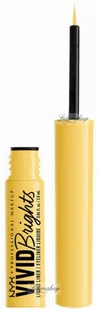 NYX Professional Makeup - VIVID BRIGHTS - MATTE LIQUID EYELINER - Matowy tusz do kresek z pędzelkiem - 2 ml - 03 - HAD ME AT YELLOW - Eyelinery - miniaturka - grafika 1